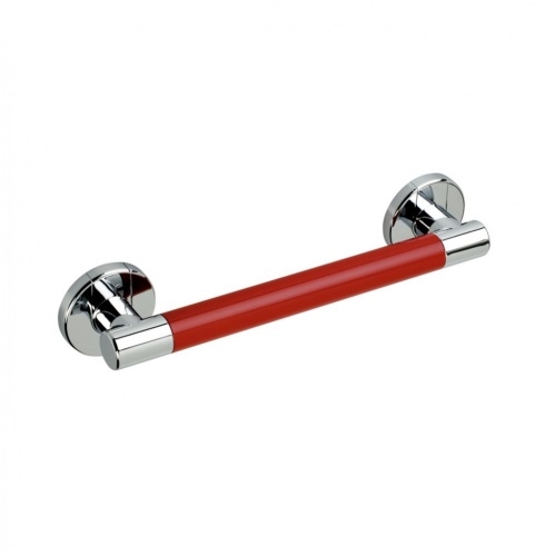 Prestigio Chrome/Cherry Red Grab Bar - 38.5cm